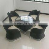 WYHS 5 Pcs Santa Outdoor Set European Style Dining Table and Chairs Restaurant Rattan & Wicker Furniture thumbnail-1