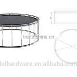 Round Coffee Table With Metal Base thumbnail-4