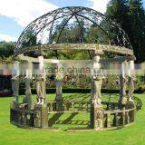 Outdoor Garden Decoration Marble Carving Figure Stone Gazebo thumbnail-5