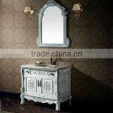 French New Style Bathroom Vanities,White Gloss Mirror Cabinet,Hand Carved Vanity For Bathroom(BF08-4072) thumbnail-1