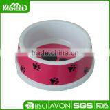 Melamine Unique& Supreme Pink Dog Feet Printed Cheap Plastic Dog Bowls thumbnail-1