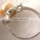 2014 Latest Fashion Round Pink Lady Tahitian Pearl Ring thumbnail-3