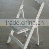 Pure Beech White Folding Chair With PVC Pad for Wedding Rental thumbnail-4