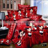 Mickey Mouse Queen Cartoon 3d 100% Cotton Bedding Sets 4pcs Include 1pc Duvet Cover 1pc Bed Sheet 2 Pcs Pillowcases for Kids. thumbnail-1