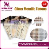 New products 2016 free sample metallic tattoos