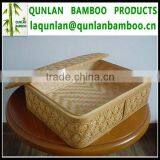 Beautiful And Practical Rectangle Woven Bamboo Basket thumbnail-1