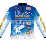 Computer printing fishing long-sleeved shirt / 3 d fishing club team shirt