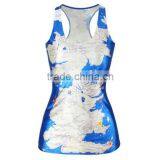 OEKOTEX-CERTIFICATE Factory Custom 100% polyester sublimation printing sleeveless shirt