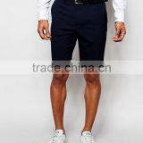 High Quality Latest Custom Slip Pockets Men's Navy Slim Fit 100% Cotton Smooth Woven Fabric Anti Wrinkle Zip Fly Casual Shorts thumbnail-1