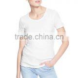 Cheaper Basics Blank Cotton Women Red T-shirt thumbnail-3