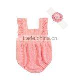 Fashion Design 100% High Quailty Floral Lace Baby Romper Baby Clothes Lace Outfit thumbnail-4