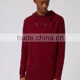 Custom Design Plain Extreme Ripped Oversized Longline Distressed Classic Fit Hoodie Burgundy Split Sides thumbnail-2
