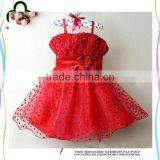 Lovely Child Tulle Flower Pattern Puffy Summer Cute Dress for Baby Girl Dresses thumbnail-1