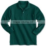 Boys Long Sleeve Polo Shirt, 100% Ctn, Pique, 180 Gsm