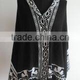 Fashion Ladies Jacquard Knitted Hoody Poncho Sweater thumbnail-1