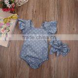 Polk Dot Romper New Born Baby Romper Clothes Boutique Kids Infant Romper thumbnail-4