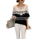 Hot Sell Fashion Korea Style Lace Design Women Summer Blank Latest Printing T-shirt Girl thumbnail-1
