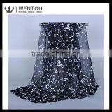 Wholesale Fashionable Music Notes Printed Scarf thumbnail-5