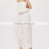 2017 Newest Fashion Embroidered Sling Ladies Jumpsuit With Ruffles thumbnail-6