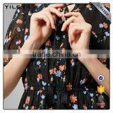 Custom Factory Service Modern Style Casual Women's Summer Long Chiffon Floral Maxi Dresses 2017 thumbnail-5