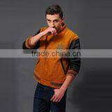 Custom Polyester Varsity Bomber Baseball Team Softshell College Men Leather Jacket for Men thumbnail-2