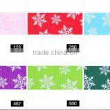 Hi-ana Ribbon 196 Merry Christmas White Snow Printed Satin Ribbon thumbnail-2