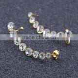 Fashion Jewelry Amazing Cuff Earrings Punk Style Earrings Women Elegant ss Cuff/ear Wrap Clip Crystal Gold Earrings thumbnail-2