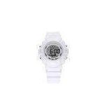 Vogue Custom White Girl Digital Sport Wrist Watches PU Gift Wristwatch