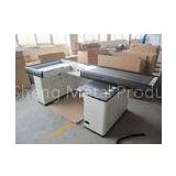3M White Stainless Steel Supermarket Checkout Counter With Conveyor Belt