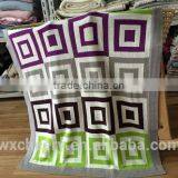 Super Soft 100% Cotton/bamboo/chenille /acrylic/polyester Knitted / Jacquard Throw Blanket thumbnail-1