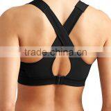 Wholesale Athletic Wear New Style Sexy Nylon Spandex X Back Two Colors Fitness Bra thumbnail-3
