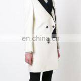 China Clothing Supplier Custom Female Wool Coat Notched Collar With Contrast Star Women's Coat thumbnail-3