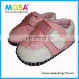 Pink White Genuine Leather Sport Girl Shoes Anti-Slip Fashion Design thumbnail-1