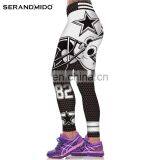Women America Football Cowboys Custom Printing Yoga Pants thumbnail-3