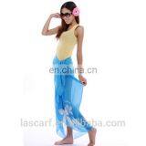 summer fashion polyester chiffon customized printed beach sarong