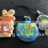 Advertising Promotion Gift Custom Logo Pvc Mobile Phone Key Chain Screen Cleaner