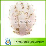 3 Tones TOURQUOISE/LIME/WHITE Curly Goose Feather Pads,Nagoire Feather Pads for Baby DIY Headband thumbnail-6