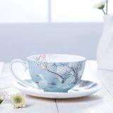 Chaozhou Manufacturer Top Quality Ceramics Latest Color Design Coffee Cup With Saucer for Sale thumbnail-1