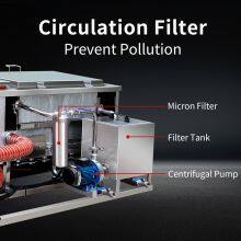 Tullker Three Tank Industrial Ultrasonic Cleaner Filter Rinse Dryer Customization Customizable thumbnail-3