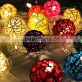 Rattan Ball String Lights,4M 40 LED, Christmas & Party String Lights (Multi-Color)