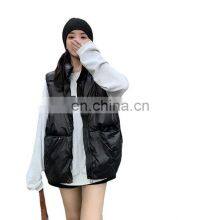 New Arrival Women Down Filled Solid Sleeveless Jacket Custom Winter Down Puffer Vest Short Casual Women's Jackets thumbnail-5
