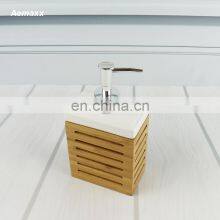 New Gadget Wholesale Simply Bath Accessory Ceramic Bamboo Bathroom Set thumbnail-5