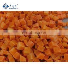 Sinocharm BRC A approved 10x10mm  IQF Carrot Diced Frozen Carrot