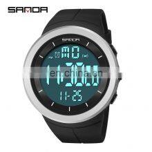 Sanda 6007 Sports Men LED Electronic Watch Chrono Alarm Waterproof Functional Digital Wristwatch thumbnail-4