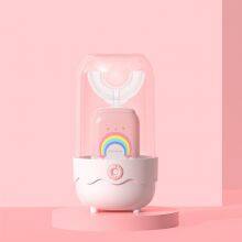 Non-Toxic Bpa Free Kids U Shaped Toothbrush With Silicone Brush Head U Shape Toothbrush Kids thumbnail-3