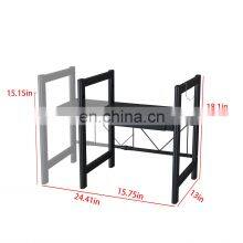Adjustable Household Microwave Oven Rack High Quality Carbon Steel Layered Shelf Kitchen Appliance Storage Organizer thumbnail-2