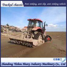 Tractor Modified With Triangular Track Wheels for Stable Anti Sinking Vehicle in Swampy and Muddy Areas thumbnail-5
