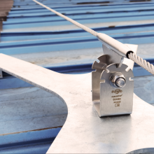 EN795 Anchorage Type Horizontal Flexiable Lifeline System Used for Metal Roof Safety thumbnail-1