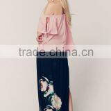 Ladies Lightweight 100% Rayon Off Shoulder Pink Tops thumbnail-3