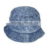 Hot Selling Stonewashed Blue Plain Bucket Hat Wholesale thumbnail-5